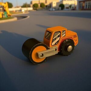 Target Circo Wooden Train Toy Road Roller Works w/ Wooden Train Sets B4